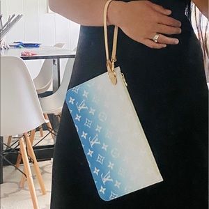 Louis Vuitton By the Pool Neverfull MM Pouch Blue